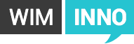2geteiltes grau-blaues Wiminno Logo